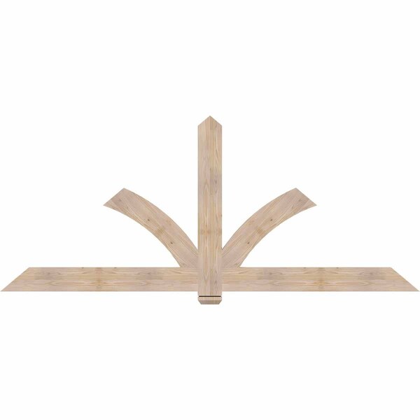Ekena Millwork Redmond Smooth Timber Gable Bracket, Douglas Fir, 96"W x 40"H x 1 1/2"D x 5 1/2"F, 10/12 Pitch GBW096X40X0206RED00SDF - main